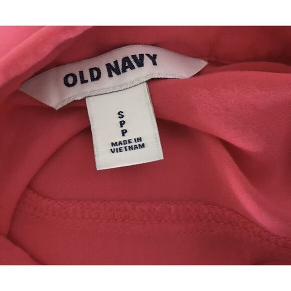 OLD NAVY Womens Size Small Hot Pink Sheer Long Sleeve Button Front Collar Shirt - Picture 6 of 6